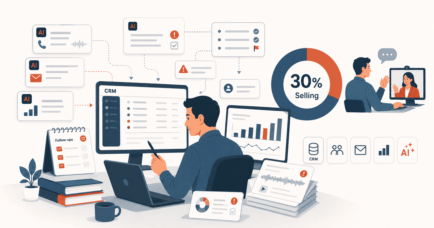 Reps Still Spend 30% of Their Time Selling. AI Didn't Move That Number.