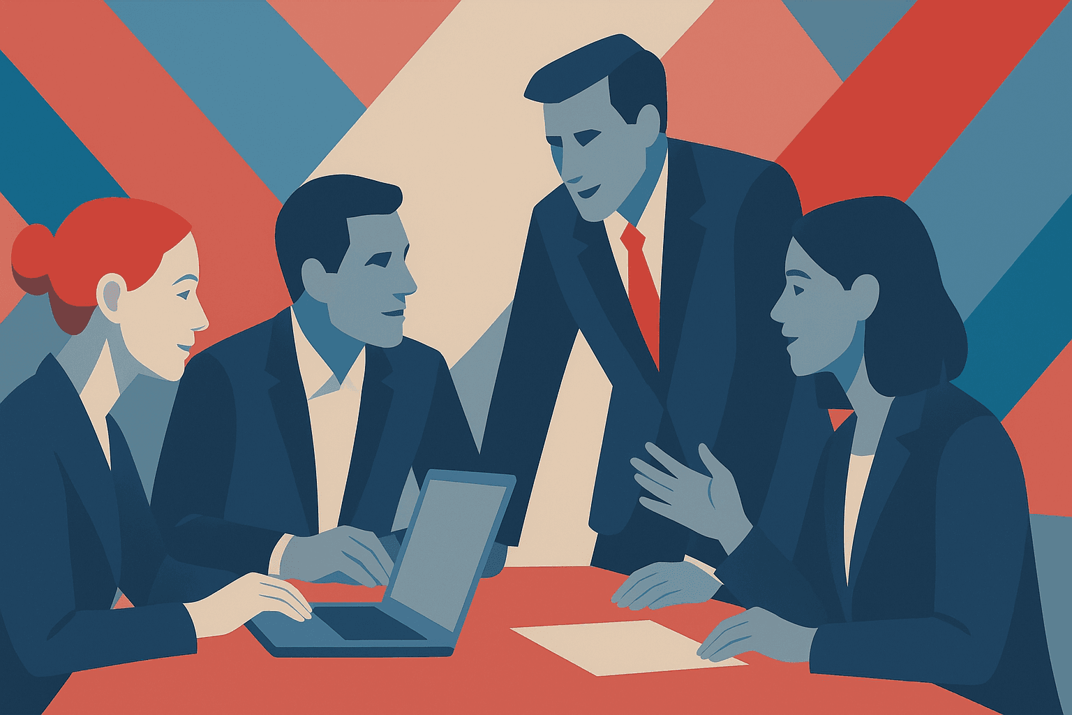 Team working on go-to-market strategy